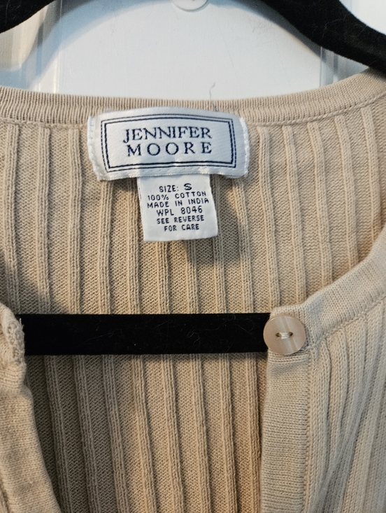 Jennifer Moore Ribbed Button-Front Cardigan - Picture 3 of 3